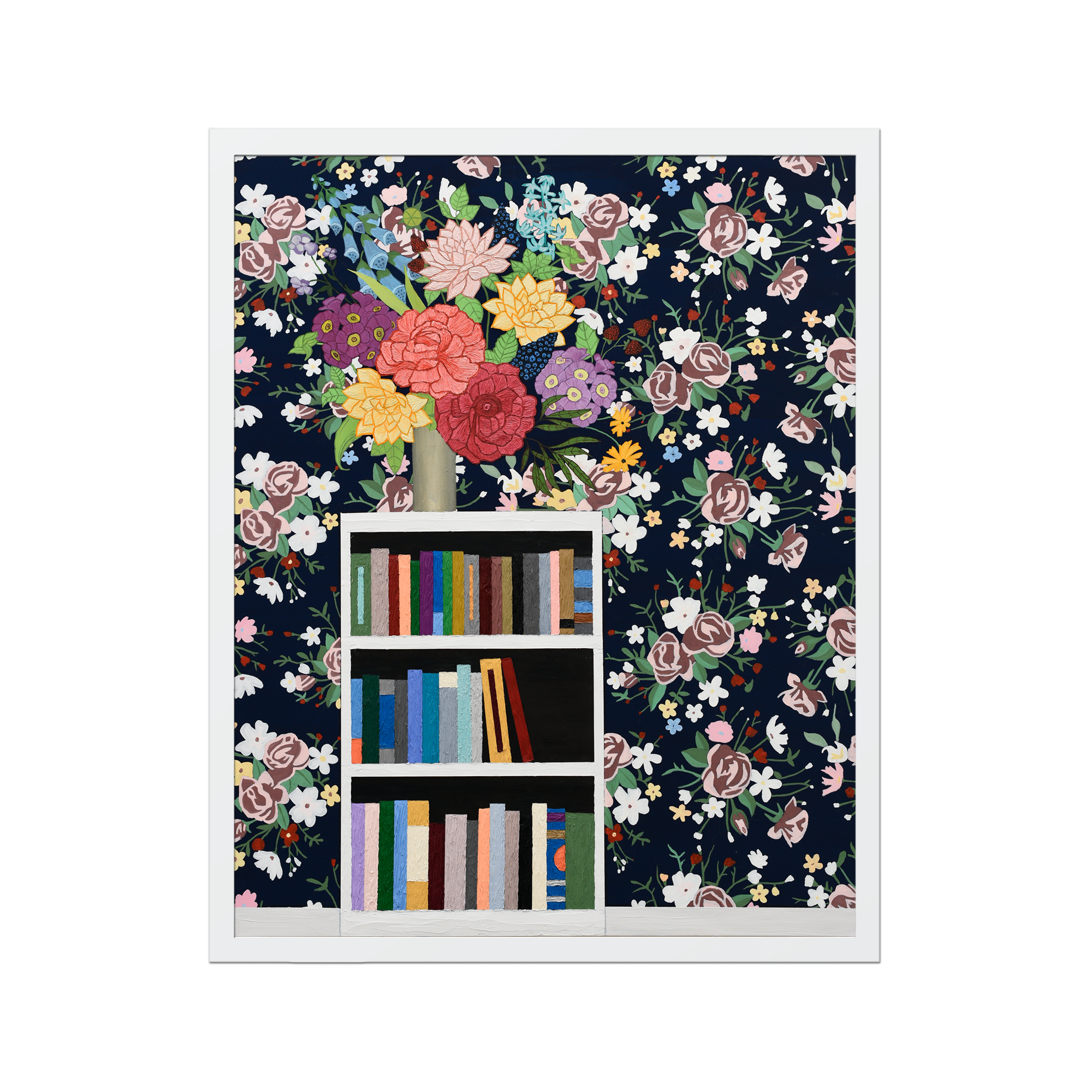 Flowers on Bookshelf
